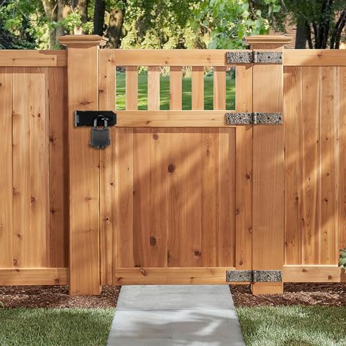 Starvortex Padlock Latch Lock, 4Inch Stainless Steel Hasp Latch with Padlock Keys Screws, Heavy Duty Black Shed Lock, Waterproof Pad Locks Latches, Gate Locks for Barn Door Cabinet Fence Garage - Image 8