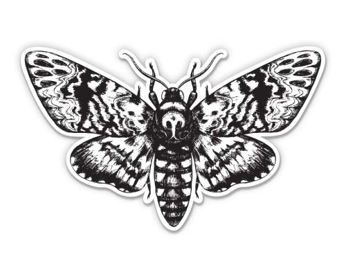 GT Graphics ExpressDeath's Head Hawk Moth - 3" Vinyl Sticker - for Car Laptop Water Bottle Phone - Waterproof Decal
