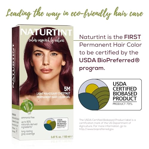 Image of Naturtint 5M Light Mahogany Chestnut Permanent Hair Color (Pack of 1), Ammonia Free, Vegan, Cruelty Free, up to 100% Gray Coverage, Long Lasting Results (Packaging may vary)