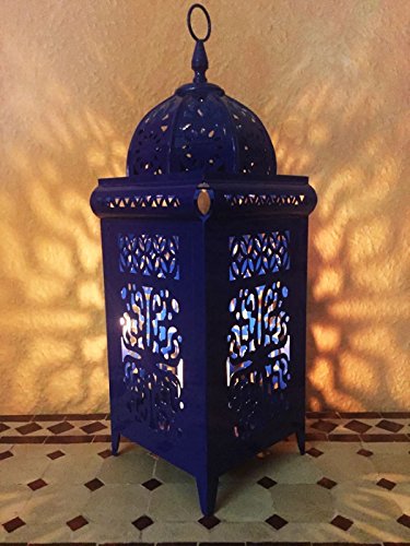 Casa Moro Lanterna Marocchina Firyal – Ferro Color Ruggine – H38 Cm – Portacandela Antivento Fatta A Mano - 4