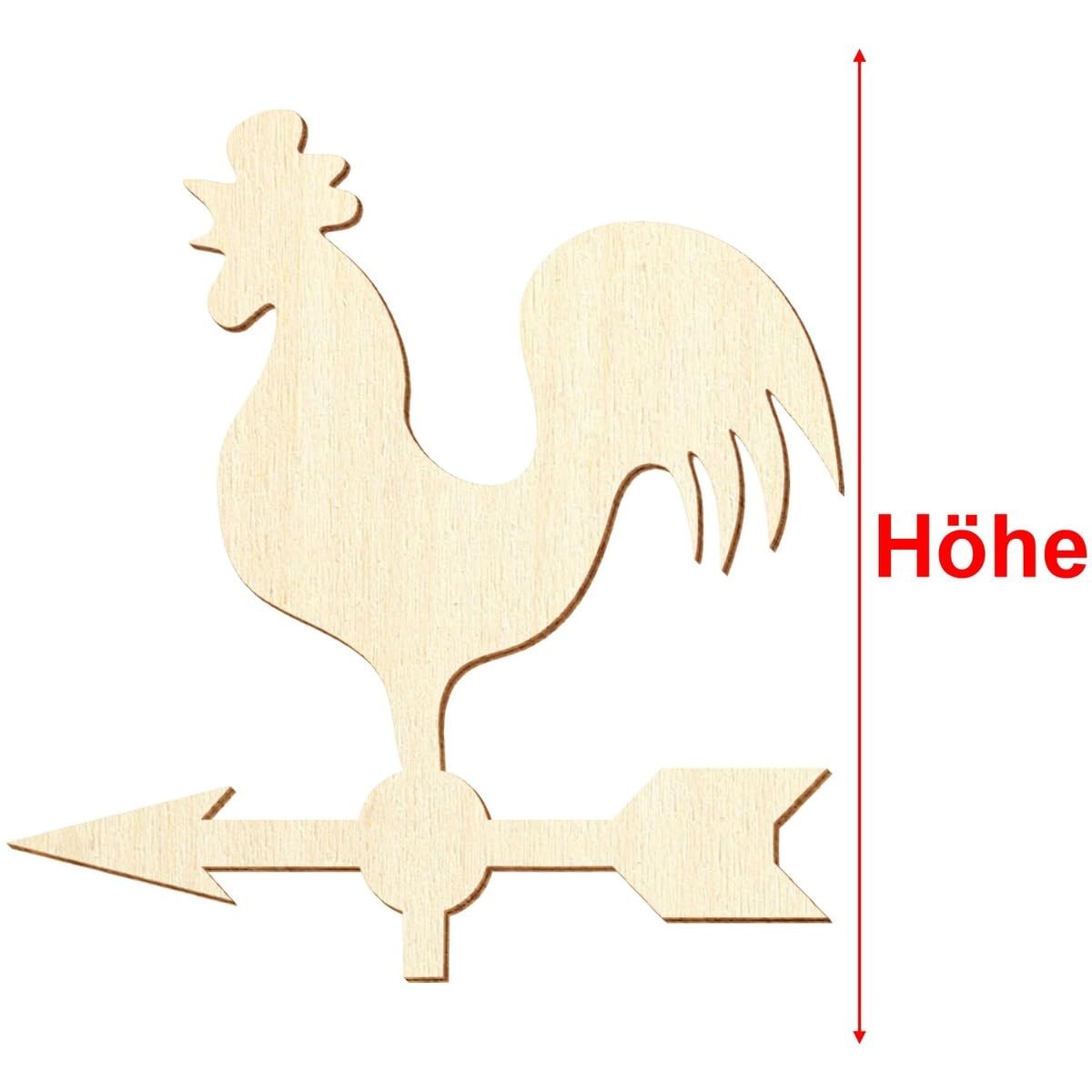 Bandierine in legno per il tempo libero, 5-50 cm, dimensioni: 28 cm, confezione da 100 pezzi