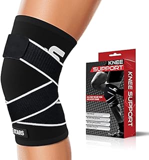 Sleeve Stars Knee Compression Sleeve, Swedish Design Knee Brace for Meniscus Tear, Knee Braces for Knee Pain for Women & Men, Knee Support & Wrap for Working Out w/ Strap for Tendon & Patella (S)