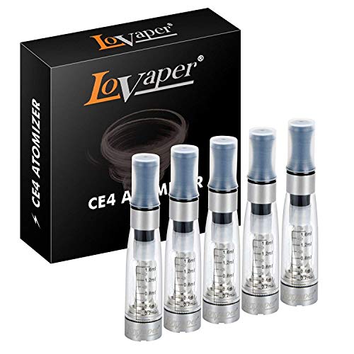 Lovaper CE4 Vape Pen Atomizer/Atomiser, 5PCS Vapor Atomiser, fits of Lovaper CE4 E-Cigarette, Electronic Cigarette Vape Pen, 1.6ML Tank E Shisha, No Nicotine