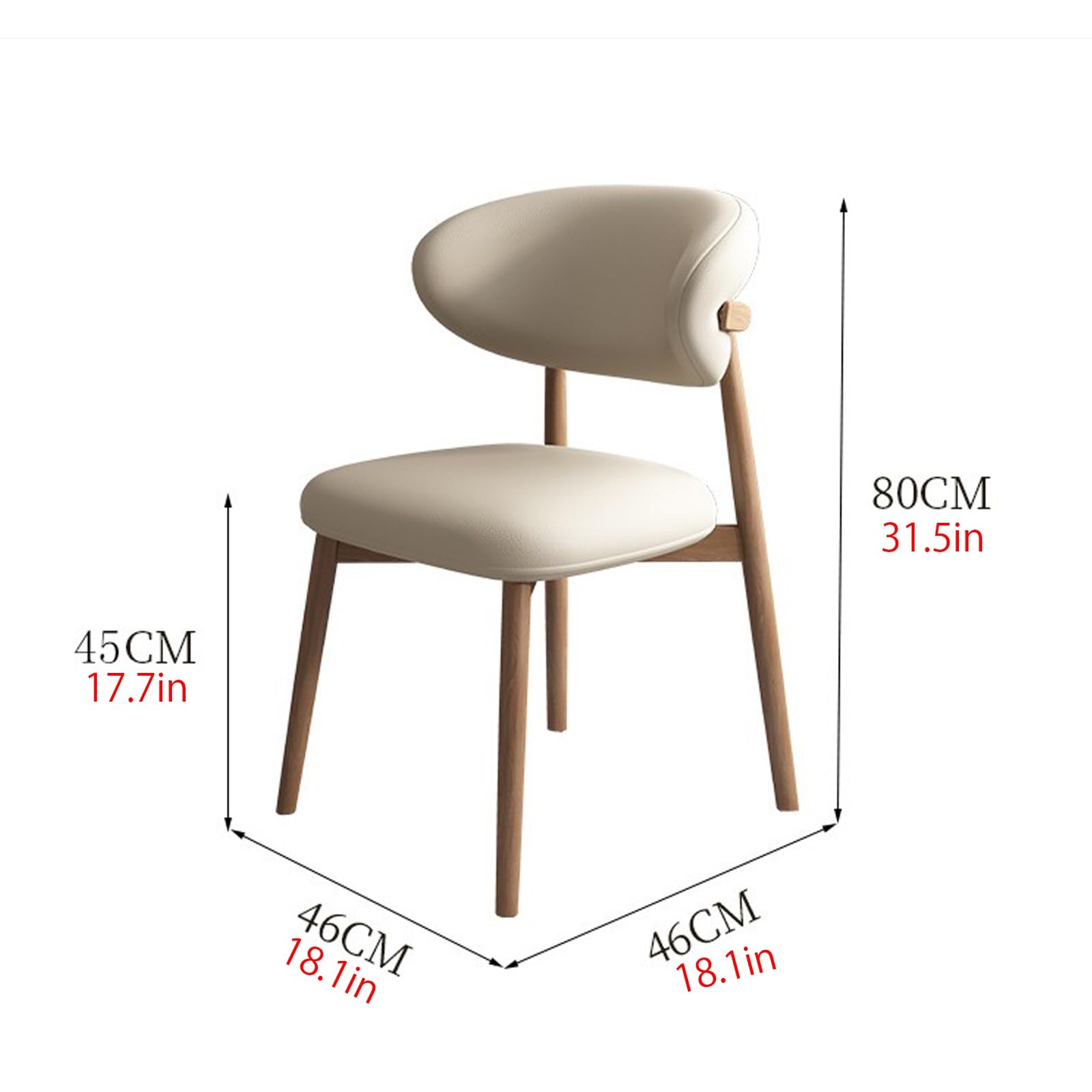 Nowoczesne krzesła do jadalni, zestaw 4 sztuk, tapicerowane, zakrzywione oparcie, solidne drewniane nogi, stylowy czarno-biały design - idealne do kuchni i salonu