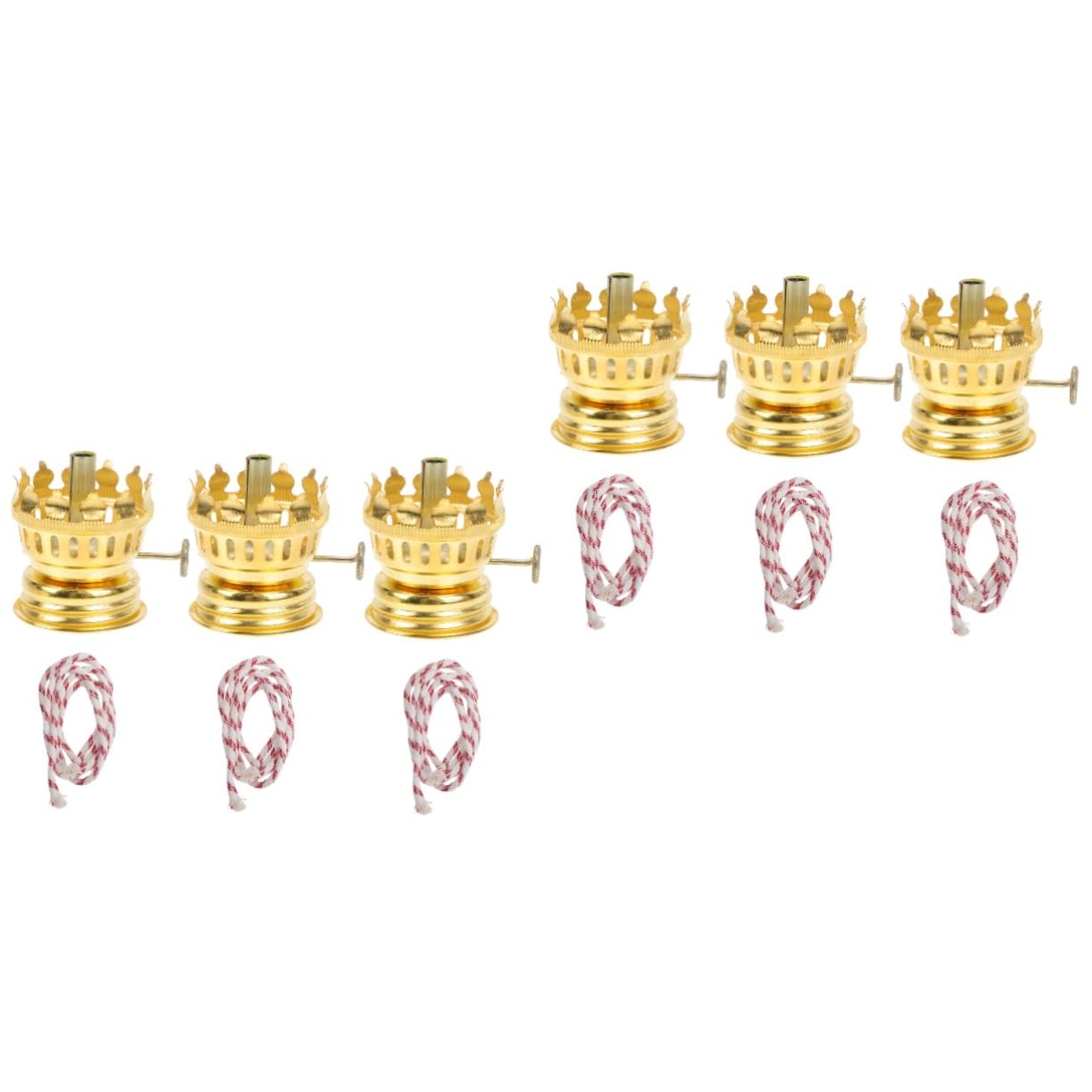 DECHOUS 2sets DIY Kerosene Lamp Part Iron for Kerosene Lamp Flame Adjuster Safe Easy to Install 3pcs*2