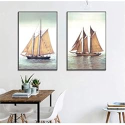 Paredes Modulares Sail Boat Seascape Canvas Painting Decoration Home Wall Art Pictures Pósters e impresiones modulares para sala de estar 50x70cm Sin marco