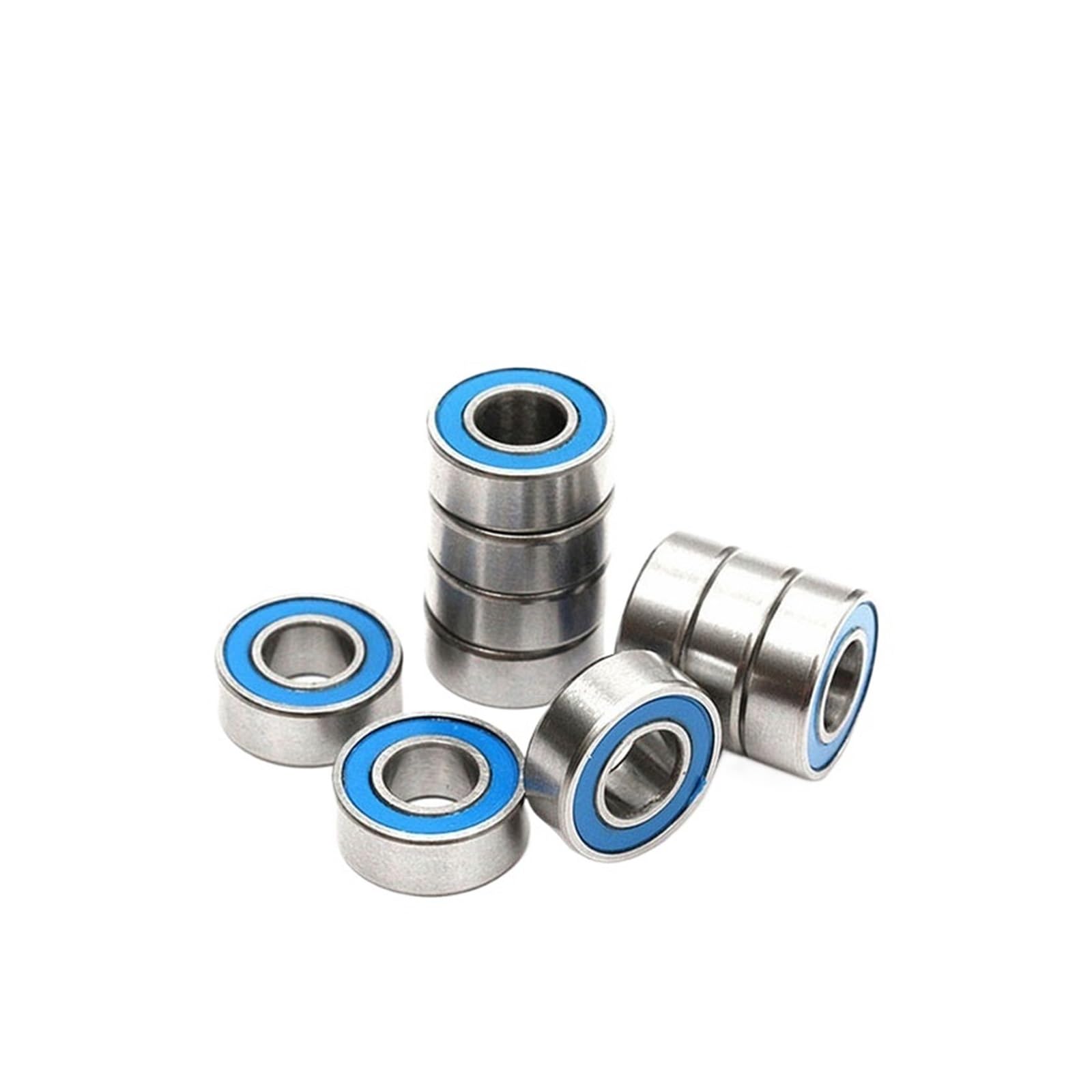 VSPPJYFG 10PCS MR105-2RS Bearing ABEC-5 5x10x4 mm Miniature MR105RS Ball Bearing Blue Sealed Bearing MR105 2RS 5 * 10 * 4mm