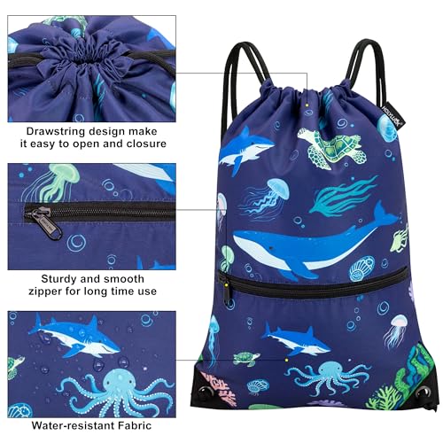 Image of HOLYLUCK Drawstring Backpack Bag Sport Gym Sackpack