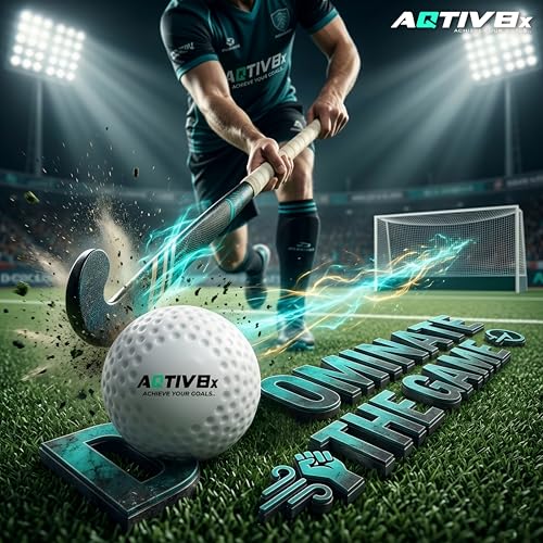 Image of ImTheBest Solid Plastic Field Hockey, Cricket, Golf Training Practice Ball (White, Standard Size)
