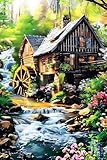 【Beautiful Diamond Art Kit】Our diamond paintings are the current popular diamond art kits for adults. The canvas size is 16x24 Inch/40x60 cm, you don't have to worry about running out or not having enough diamonds, our diamond colors will never fade....