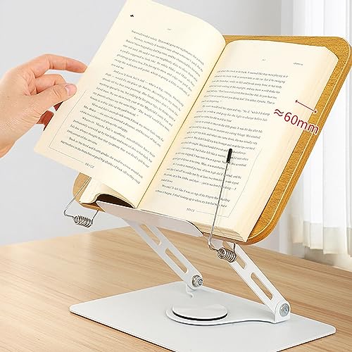 Support de lecture de bureau en bois marron au design minimaliste