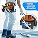 Tool Belt, Professional Tool Belts for Men, Magnetic Tool Pouch With Suspenders, Heavy Duty Detachable Adjustable Utility Belt Work Bags for Electrician, Carpenter (Gray and Orange, 32''-66'')