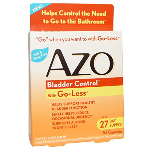 Azo Bladder Control with Go-Less Supplement Capsules - 54 Capsules, Pack of 6