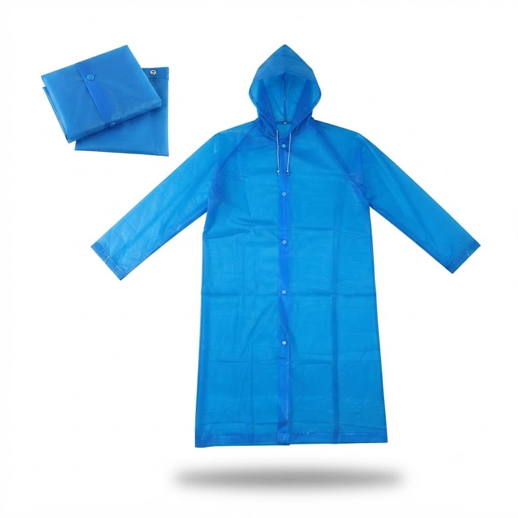 { 2026 Brings 5 Years WARRANTY ) Professional TPU Raincoat for Men & Women | Packable, Lightweight & Waterproof Poncho with Hood for Monsoon, Travel & Outdoor Use-image-47