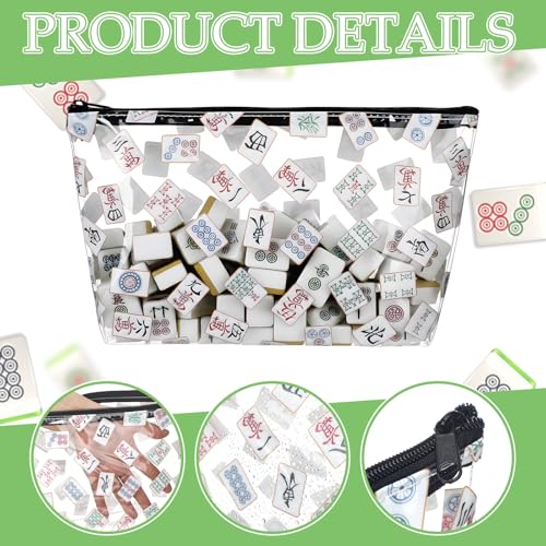 2 bolsas para fichas de Mahjong con cierre 33x19x8 cm miniatura 3