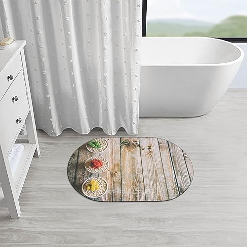 Tapis de bain en terre de diatomée séchage rapide antidérapant effet bois - 4