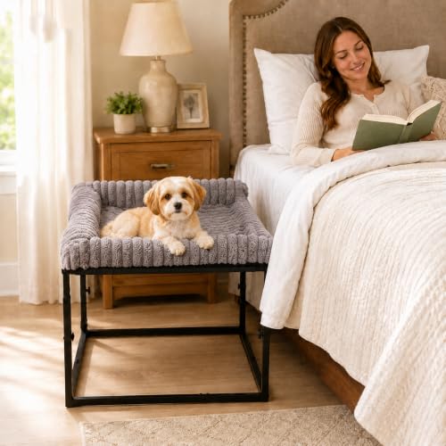 Adjustable Bedside Dog Bed for Small Dogs