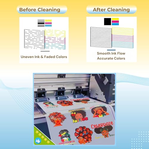 NGOODIEZ Kit de limpeza de cabeça de impressão para qualquer impressora DTF/DTG - Kit de limpeza uni