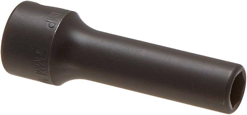 Soquete de Impacto Longo Williams JHW12M-607 com Encaixe de 9,5 mm, 6 Pontos, 7 mm, Acabamento Industrial Preto, 1 Unidade