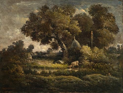 Tableau Paysage Théodore Rousseau Toile Décoration Murale pour Corriger un Mur Vide