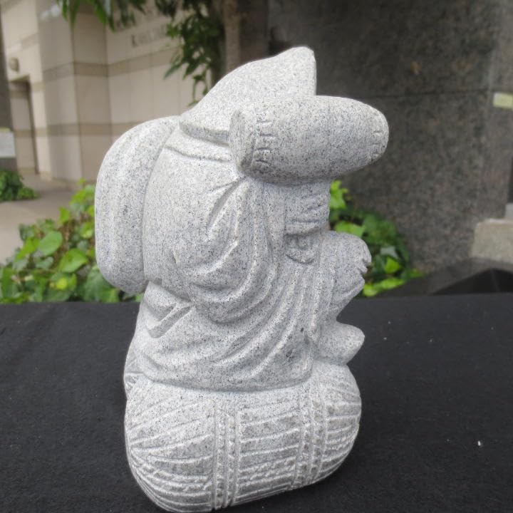 Amazon.co.jp: 大黒天（B） 大黒様 置物 オブジェ 縁起物 雑貨 御影石 