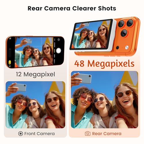 Image of Vamvo Magnetic Selfie Monitor Screen for iPhone & Android, 4K Wireless Vlog Screen with Remote, 180 Rotation & Screen Mirroring Content Creator Essentials for TikTok, YouTube Live Streaming (White)