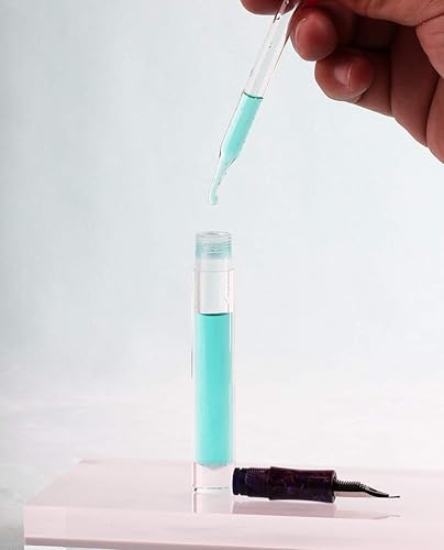 Miniatura 4 de Pluma estilográfica de acrílico transparente C1, punta extrafina, sistema de llenado de tinta doble con caja original