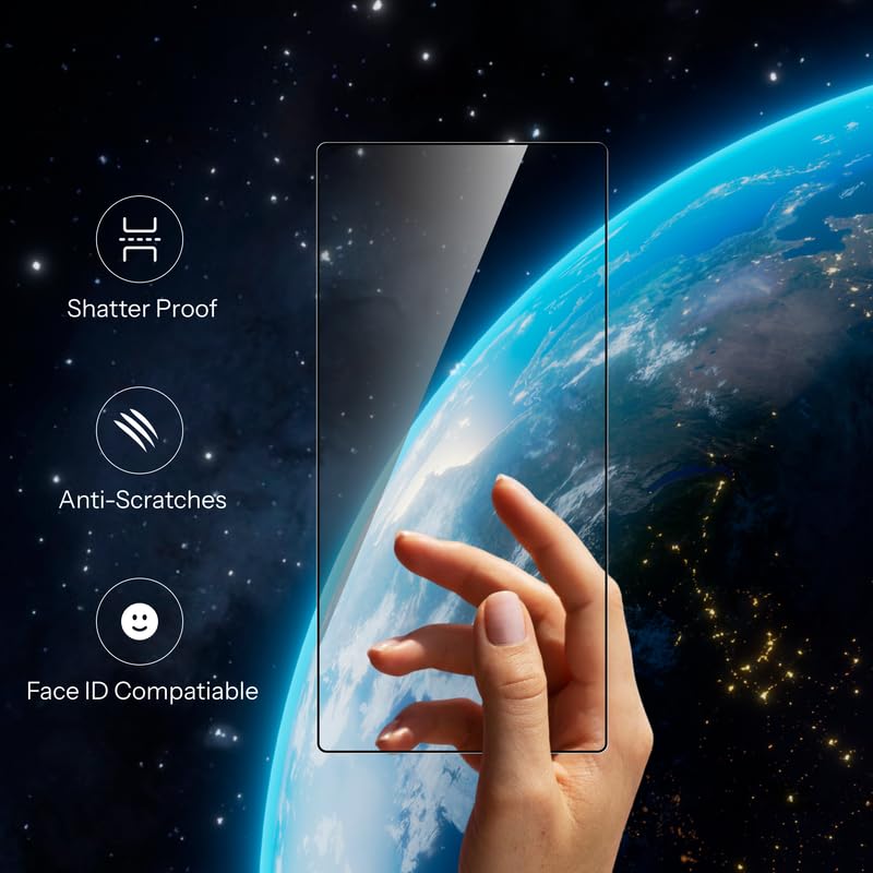 Image of UNBREAKcable EZ Fit Tempered Glass Screen Protector Compatible with Samsung Galaxy S25 Plus & Galaxy S24 Plus | 9H Tempered Glass Screen Guard | Full Coverage HD Clear Protection | Anti-Smudge & Anti-Fingerprint | Easy Install Alignment Tray | Pack of 2