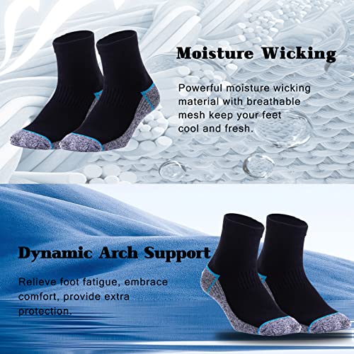 Kodal Copper Infused Quarter Socks Improve Foot Health Odor Control with Moisture Wicking Durable Comfortable Fit3