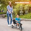 ilkqeppe Toddler Bike,Tricycle with Double Seat and Storage Basket for 2-8 Years Old Kids, Anti-Rollover Shockproof Rubber Wheel Stroller, Baby Stroller Trike Black #3