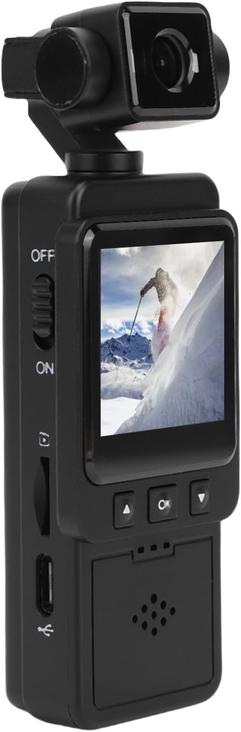 Dpofirs Body Camera with Video Recording, Anti Shake Small Body Cam with 270° Rotating, Wearable Camera for Sport, Cycling, Pets, Travaling, 256GB Expandable