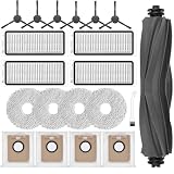Asdazrxy Kit Accessori Compatibile con Dreame L20s Ultra / L20 Ultra Aspirapolvere, 1 Spazzola Principale, 4 Sacchetti per la Polvere, 4 Filtri, 4 Tamponi, 8 Spazzole Laterali, 1 Spazzola di Pulizia