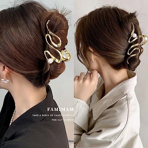 Large Hair Clips for Women BYLife 3 Pack Strong Hold Jaw Clip for Fine Hair Thick Hair Non-slip Hair Claw Clips - Image 4