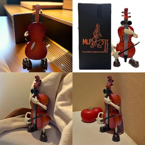 Cajas de música de violines mecánicas para decorar sin cables ni baterías el hogar 3