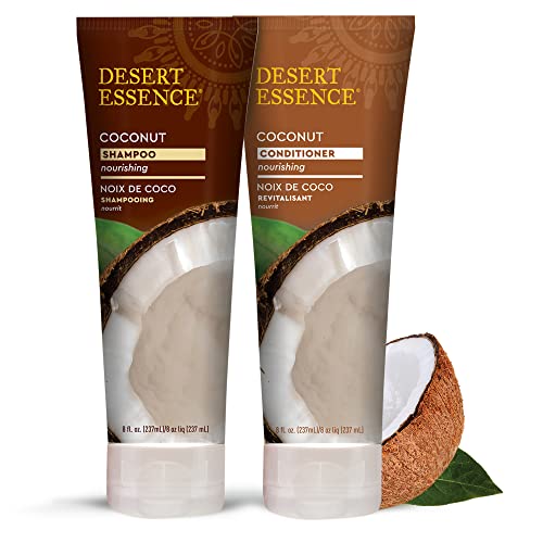 Desert Essence, Coconut Conditioner, 8 Oz (Pack Of 2) Gluten Free, Vegan, Paraben Free - Nourishing For Dry Hair With Organic Coconut Oil, Shea Butter & Sunflower Oil - Moisturizes & Smooths Frizz #TOP7