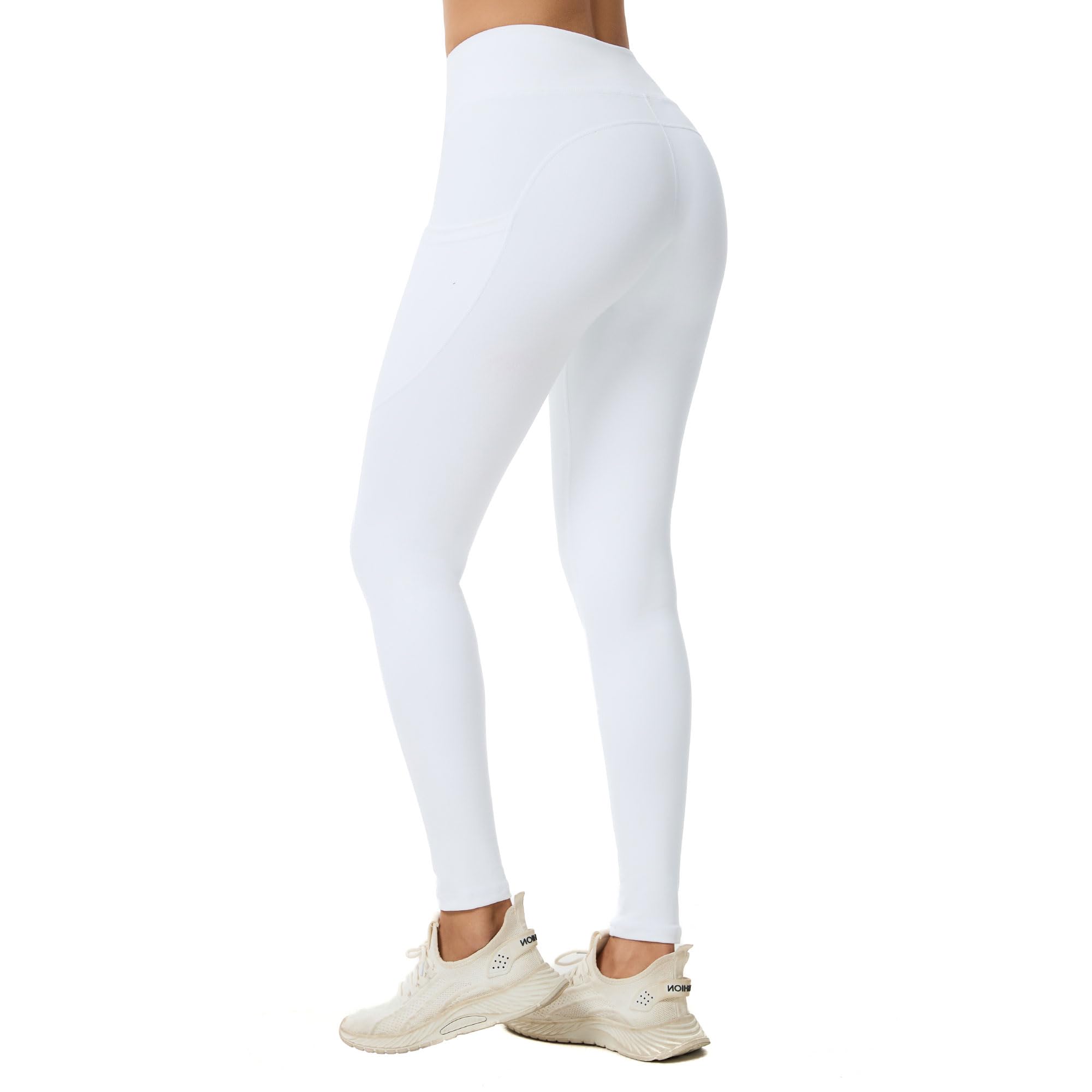 adorence Legginsy Damskie z Kieszeniami, Legginsy Gimnastyczne dla Kobiet, Legginsy Sportowe Nieprzezroczyste, Spodnie do Jogi z Wysokim Stanem
