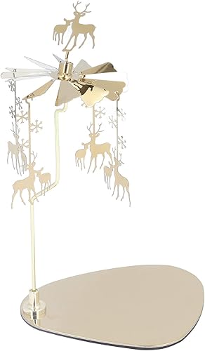 Miniatura 5 de Garosa Portavelas giratorio con bandeja, candelabro giratorio romántico, mesa giratoria para decoración del hogar, Navidad, fiesta del día de San