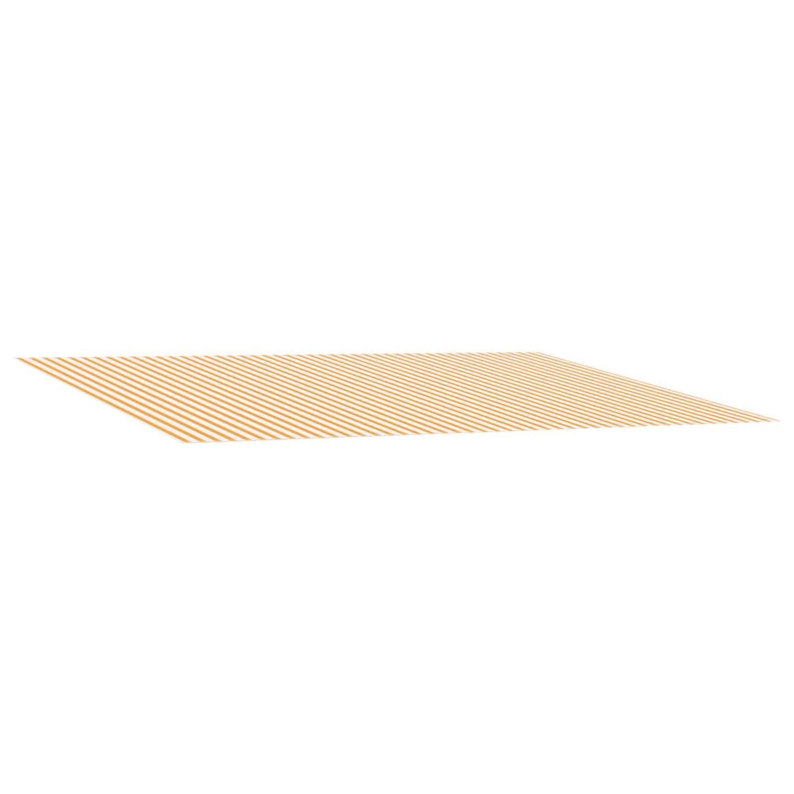 vidaXL Awning Replacement Fabric Yellow and White 350 x 200 cm Polyester Modern Rectangular Weatherproof UV Resistant Patio Sun Shade Easy Clean