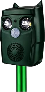 Waterproof Outdoor Animal Repellent for Deer Squirrel Raccoon Cat Bobcats, Frequency 18kHZ