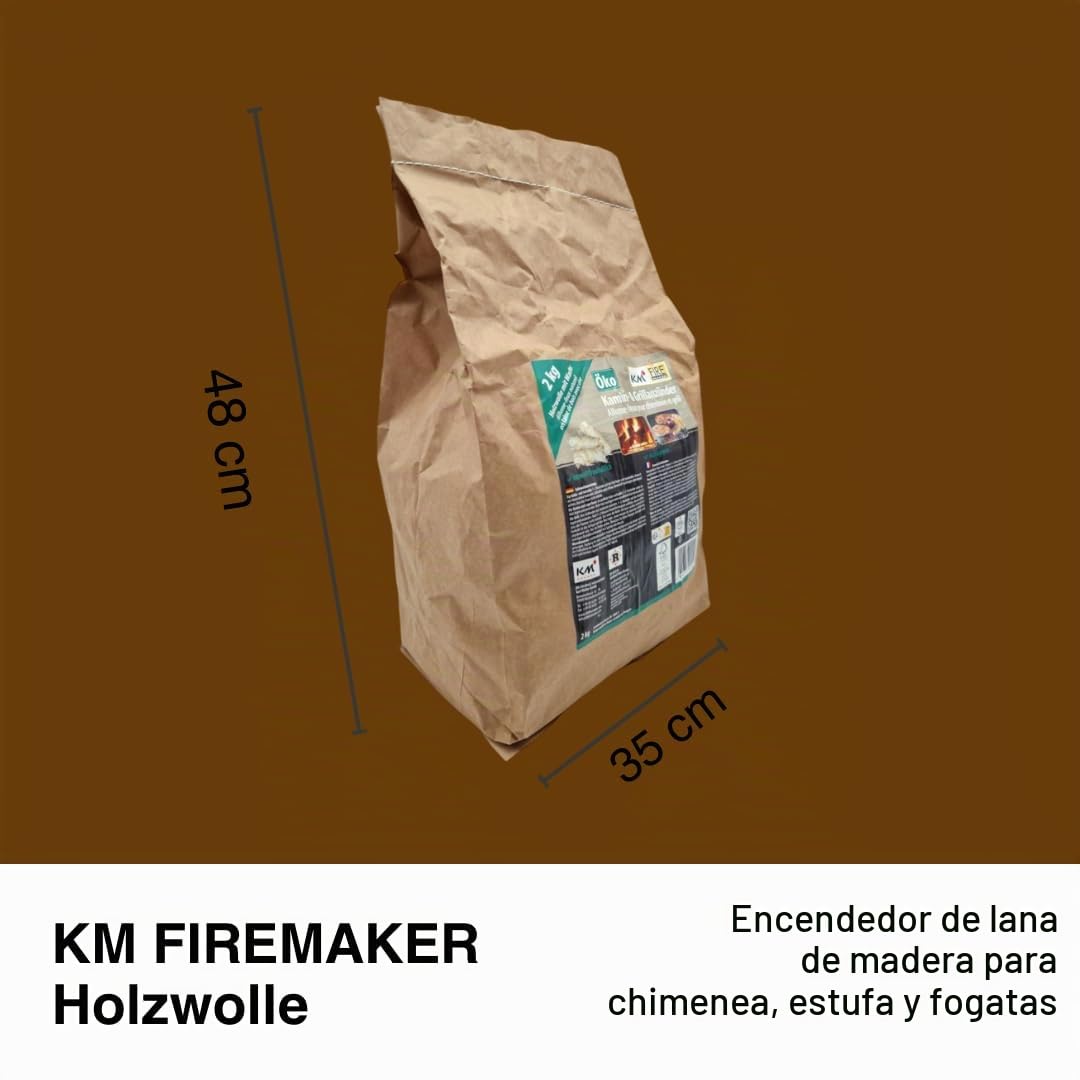 2 kg de encendedor de lana de madera ecológica