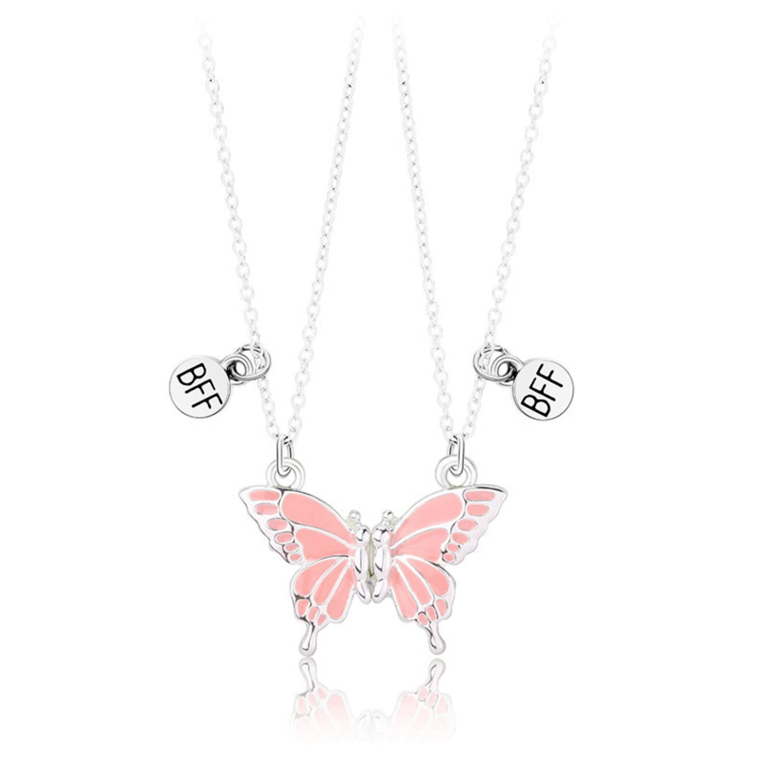 DOYYCA Best Friend Necklace Gifts Magnetic Matching Butterfly Friendship Necklace for 2 Girls Women BFF Sister Mother Daughter, Alloy, No Gemstone (B09ZTB9HK4) Amazon Price History, Amazon Price Tracker