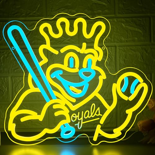 Image of Baseball Neon Sign for Wall Decor Baseball Team Dimmable Led Neon Sign for Man Cave Bedroom Sport Club Garage Party Bedroom Dorm Birthday Gift for Fans Size 12.5 * 14 In(ZYLD302)