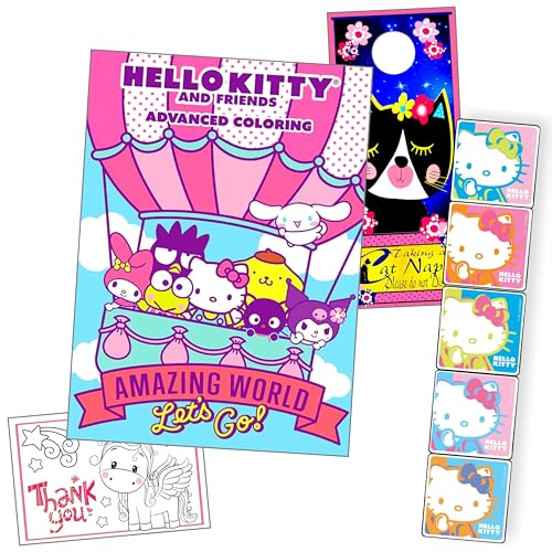 Image of Bendon Hello Kitty Advanced Coloring Book and Stickers with Hello Kitty Coloring Book, Stickers, and More