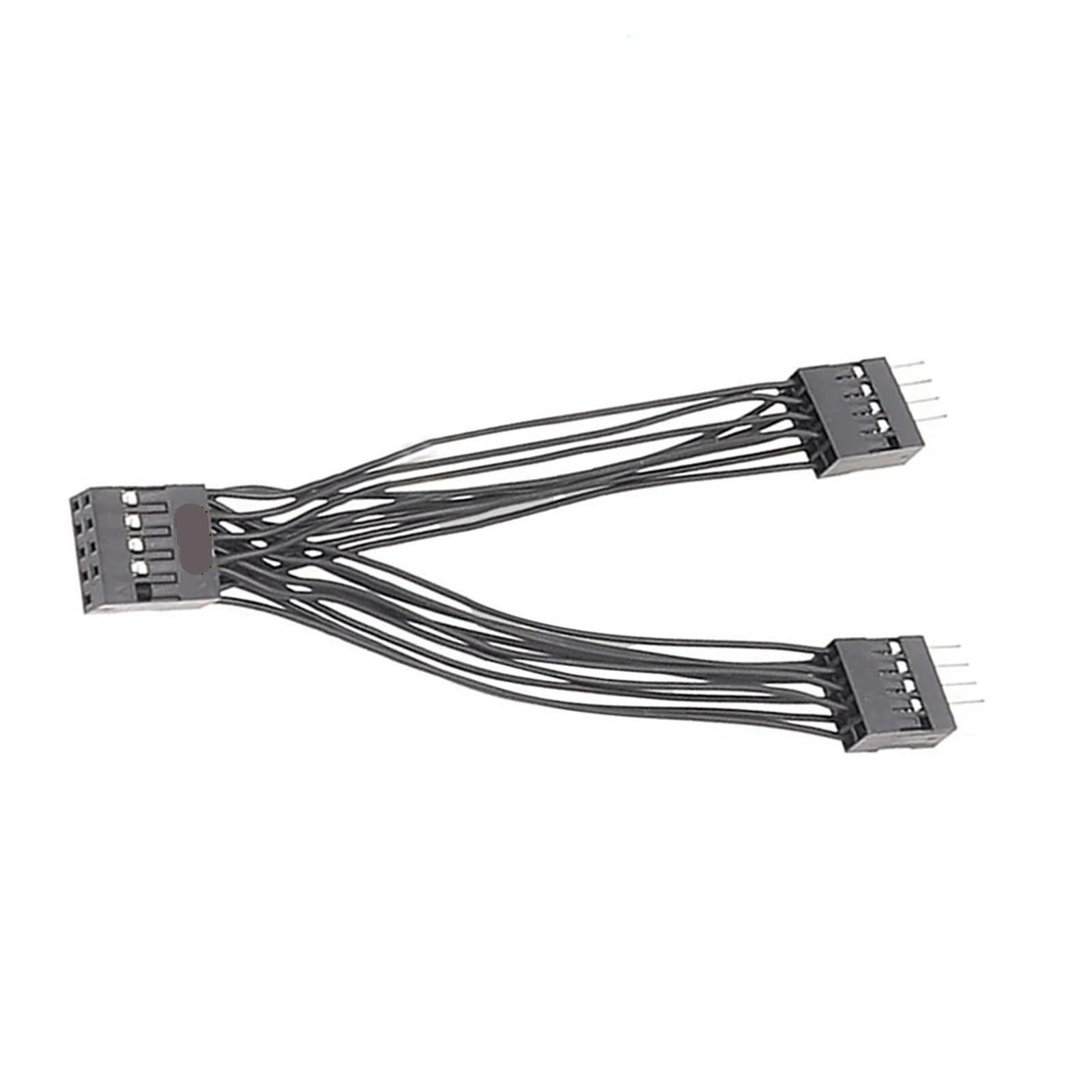Generico Cavo sdoppiatore a Y da 9 pin femmina a doppio maschio 10 cm