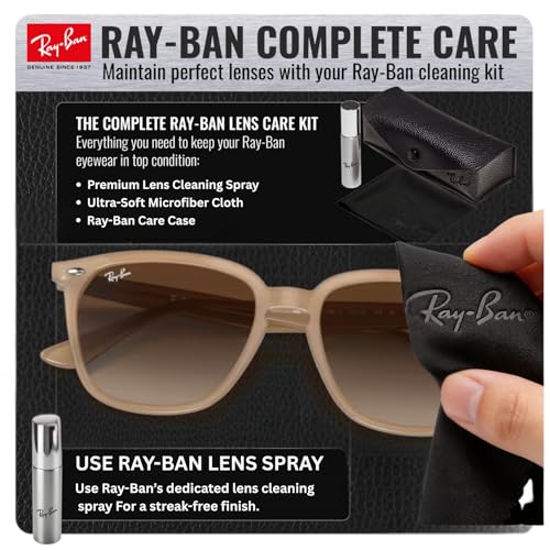 Image of Ray-Ban RB4362 Square Shaped Sunglasses for Men & Women with Official RAYBAN Eyewear Kit