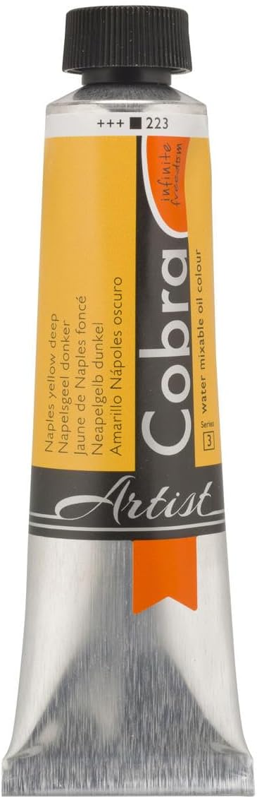 Cobra Water-Mixable Oil Color 40 ml Tube - Naples Yellow Deep