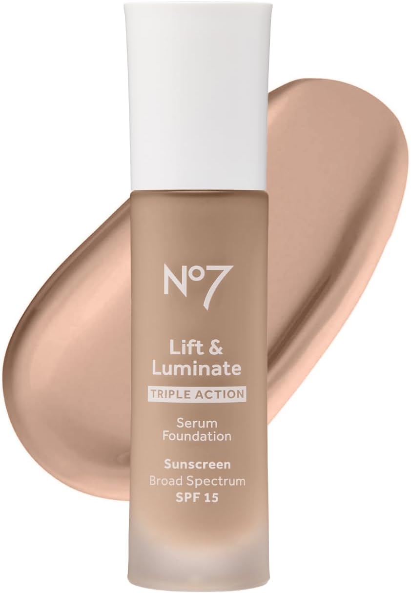 Lift & Luminate Triple Action Serum Foundation - Liquid Makeup with SPF 15 for a Dewy, Glowy Base - Radiant Formula for Mature Skin - Cool Vanilla (1 Fl Oz)