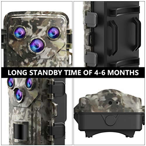 Yardwe Câmera de Trilha 6Mp 1080P Sensor Infravermelho à Prova D'água Câmera de Observação de Anima