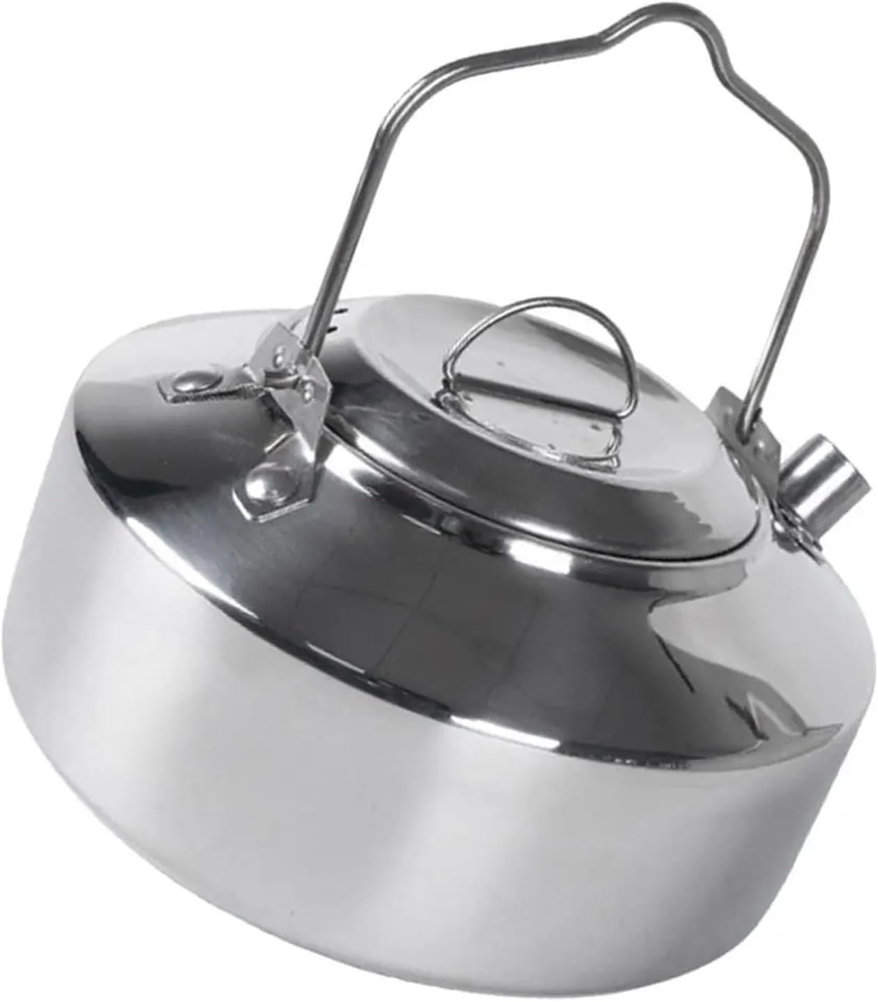 1000ml Stainless Steel Camping Kettle Portable Stovetop Water Pot with Comfort Grip Handle for Boiling Heating Tea Coffee Milk