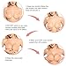Adhesive Bra, Silicone Sticky Strapless Bra Reusable Invisible Push Up Bra (Natural Beige, B Cup- Double Thickness)